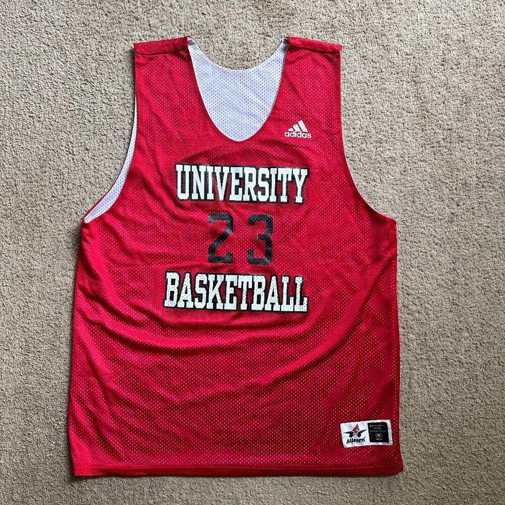 Alleson Basketball Jersey Mens XL University Basketball Red #23 Mesh Sleeveless